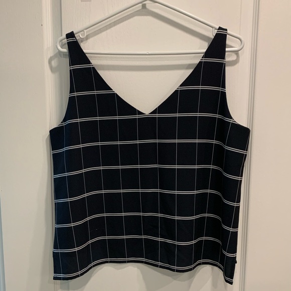 Grid Pattern Navy Cami - Picture 3 of 9